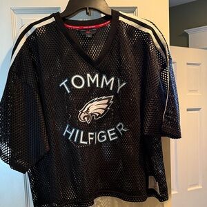 Tommy Hilfiger Black Mesh Sports EAGLES Jersey
